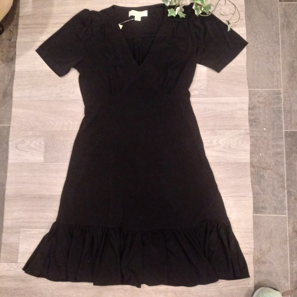 NWT MICHAEL KORS Slinky Black Dress Sz XS